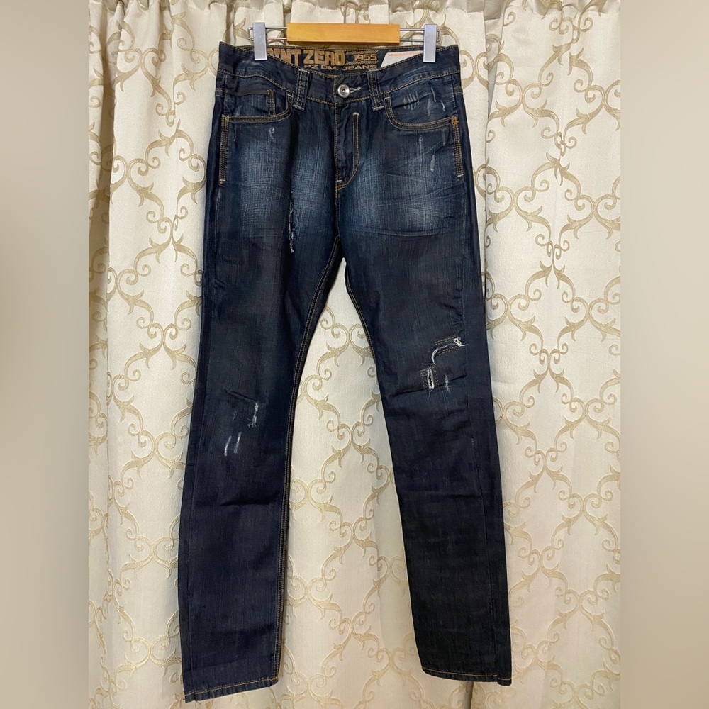 Mens Distressed Slim Fit Denim